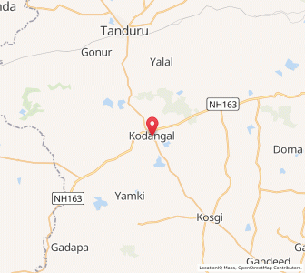 Map of Korangal, Andhra Pradesh