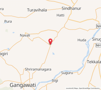 Map of Koratgi, Karnataka