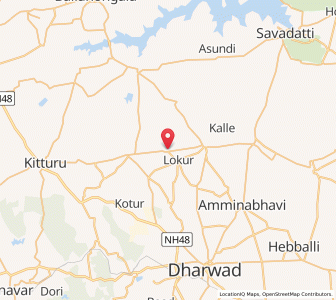 Map of Korbagi, Karnataka