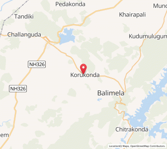 Map of Korukonda, Odisha
