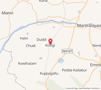 Map of Kosigi, Andhra Pradesh