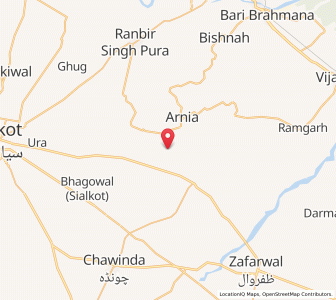 Map of Kot Kubbah, Kashmir