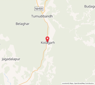 Map of Kotagarh, Odisha