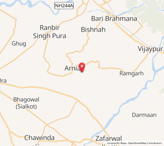 Map of Kothe Kanna, Kashmir