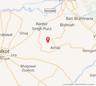Map of Kothe Megan, Kashmir