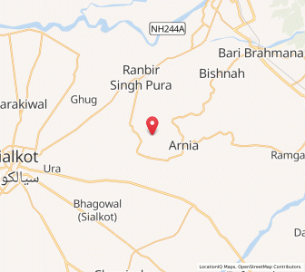 Map of Kothe Sudaman, Kashmir