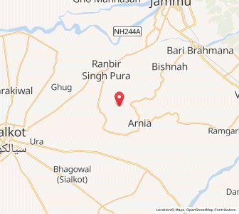Map of Kotli Arayan, Kashmir