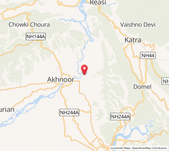 Map of Kotli Gujran, Kashmir