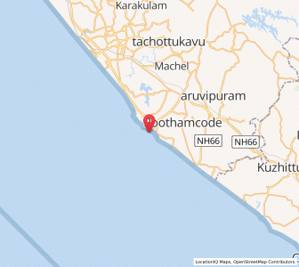 Map of Kovalam, Kerala