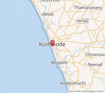Map of Kozhikode, Kerala