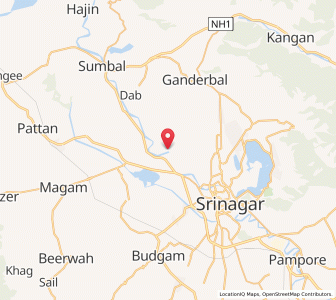 Map of Krishabal, Kashmir