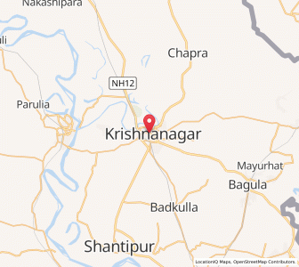 Map of Krishnanagar, West Bengal