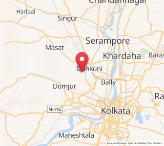 Map of Krishnapur, West Bengal