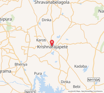 Map of Krishnarajpet, Karnataka
