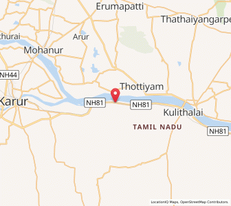 Map of Krishnarayapuram, Tamil Nadu