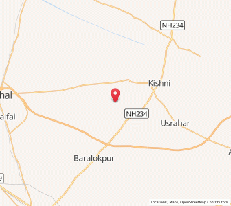 Map of Kuatia, Uttar Pradesh