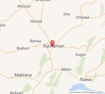 Map of Kuchaman, Rajasthan