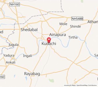 Map of Kudachi, Karnataka