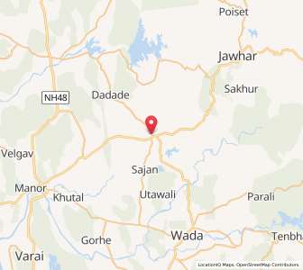 Map of Kudan, Maharashtra