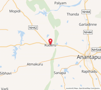Map of Kuderu, Andhra Pradesh