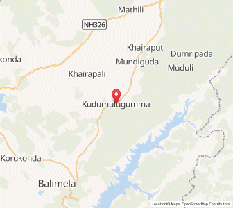 Map of Kudumuluguma, Odisha