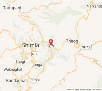 Map of Kufri, Himachal Pradesh