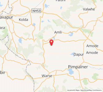 Map of Kuher, Maharashtra