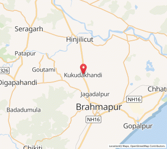 Map of Kukkudakhandi, Odisha