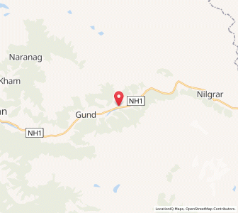 Map of Kulan, Kashmir