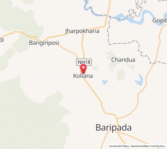 Map of Kuliana, Odisha