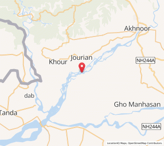 Map of Kulle, Kashmir