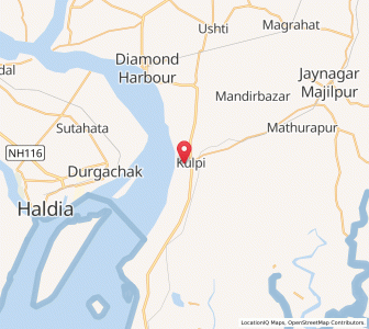 Map of Kulpi, West Bengal
