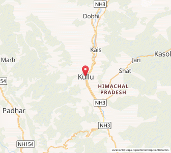 Map of Kulu, Himachal Pradesh