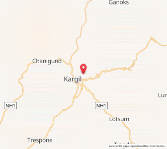 Map of Kulumbur, Kashmir