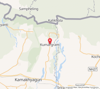 Map of Kumargram, Assam