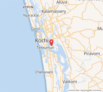 Map of Kumbalam, Kerala