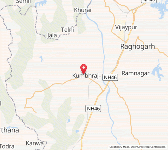 Map of Kumbhraj, Madhya Pradesh