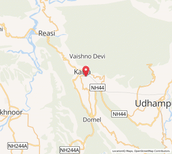 Map of Kun Darorian, Kashmir