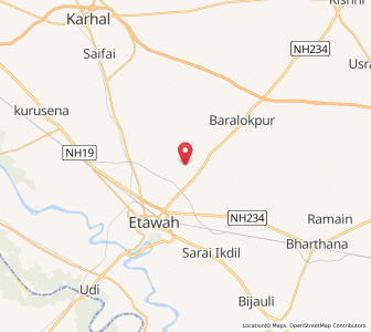 Map of Kunaia, Uttar Pradesh
