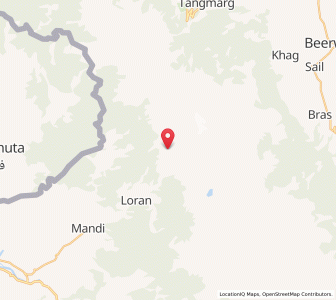 Map of Kunala, Kashmir