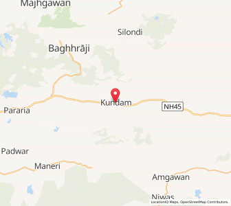 Map of Kundam, Madhya Pradesh