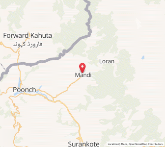 Map of Kundan, Kashmir