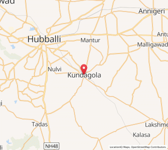 Map of Kundgol, Karnataka