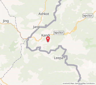 Map of Kundlan, Kashmir