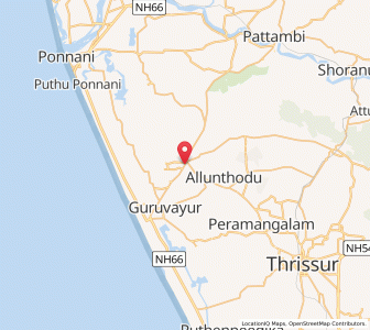 Map of Kunnamkulam, Kerala