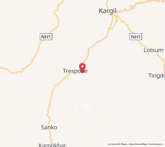 Map of Kunore, Kashmir