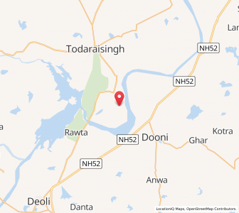 Map of Kunwarawas, Rajasthan