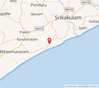 Map of Kuppili, Andhra Pradesh
