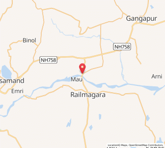 Map of Kuraj, Rajasthan