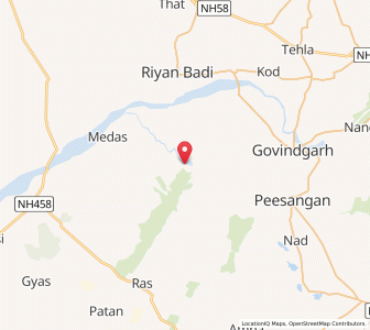 Map of Kuraki, Rajasthan